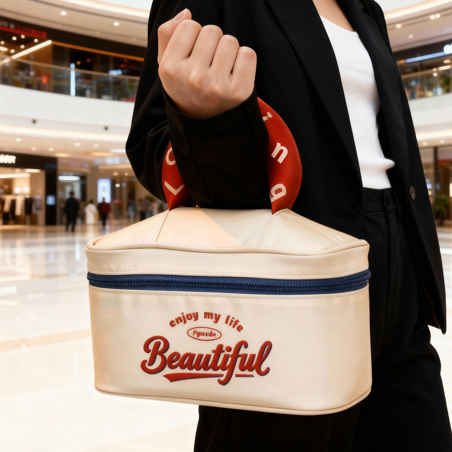 化妆包2025新款高端大容量便携式手提化妆刷收纳包外出旅行洗漱包