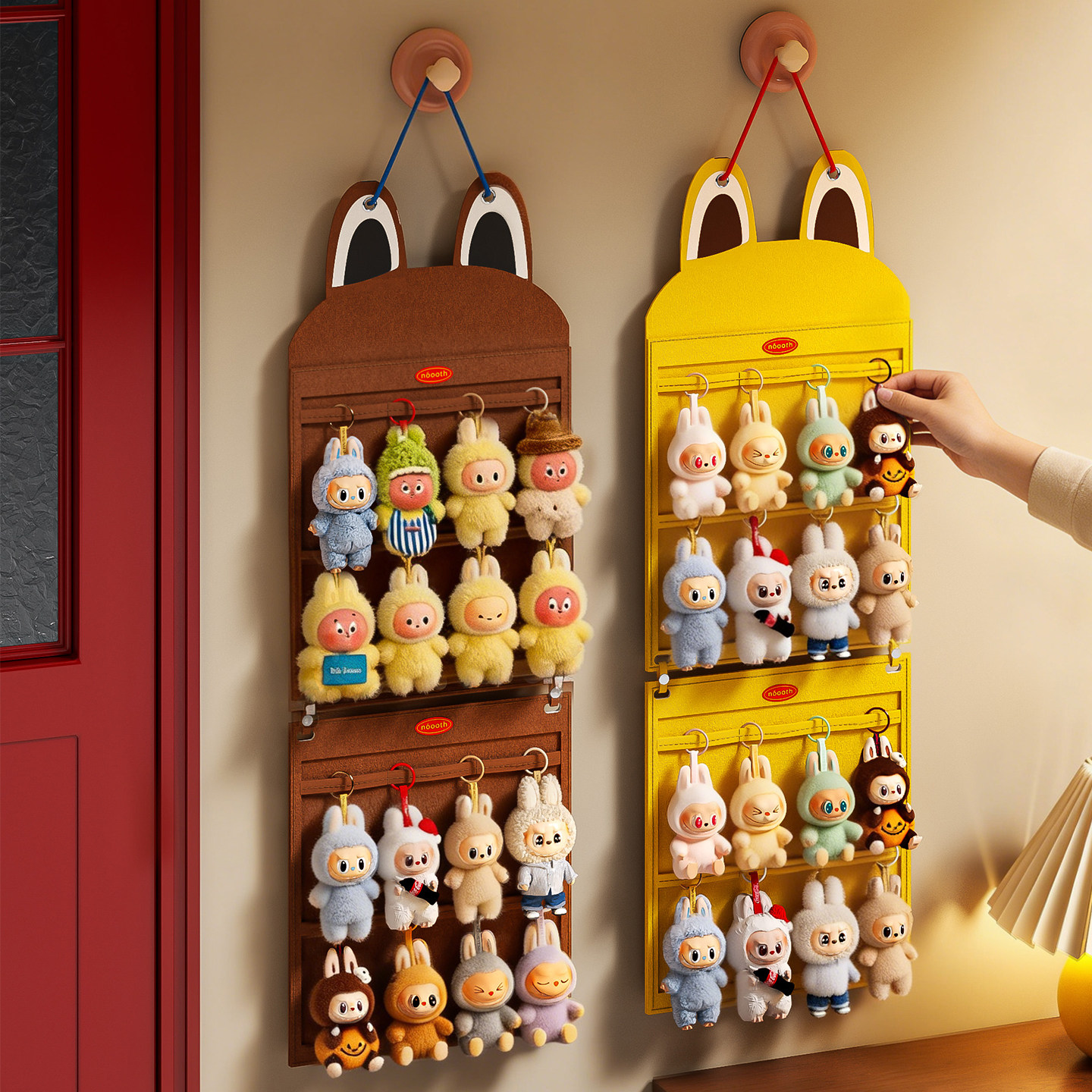 labubu收纳挂袋盲盒收纳展示架手办毛绒玩具拉布布星星人装饰画袋,收纳整理,手办收纳盒,淘宝优惠券,粉丝福利购,淘宝优惠卷