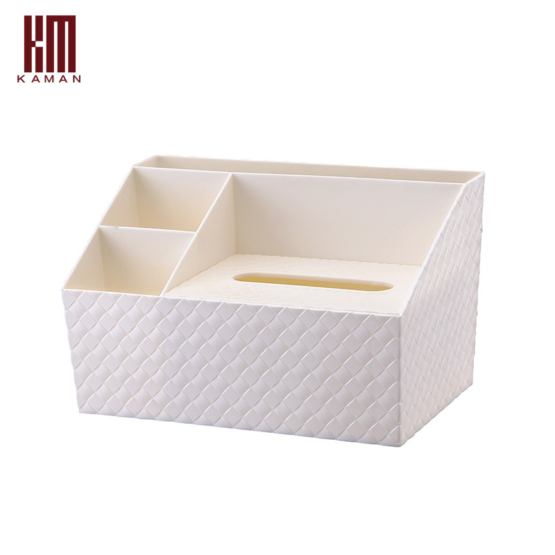 kaman塑料多功能纸巾盒桌面手机遥控器收纳盒 抽纸盒欧式创意包邮