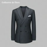 [Aoya] Мужская двойная светящаяся шерстяная шерстяная одежда Деловая одежда Страница Shanxi Slim Supt Jacket Grey Top Men