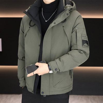 工装羽绒服男士冬季2025新款潮牌