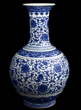 大号客厅景德镇陶瓷花瓶陶瓷中式