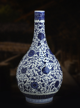 景德镇陶瓷器仿古手工缠枝莲纹
