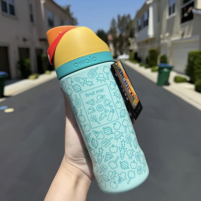 儿童卡通保温杯带吸管防漏便携