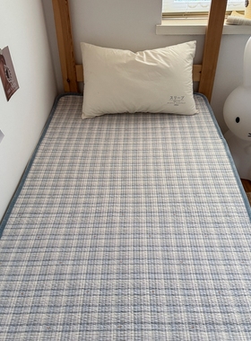 学生宿舍床盖一面绒一面棉纯棉毯加厚床单绗缝全棉加绒夹棉单人