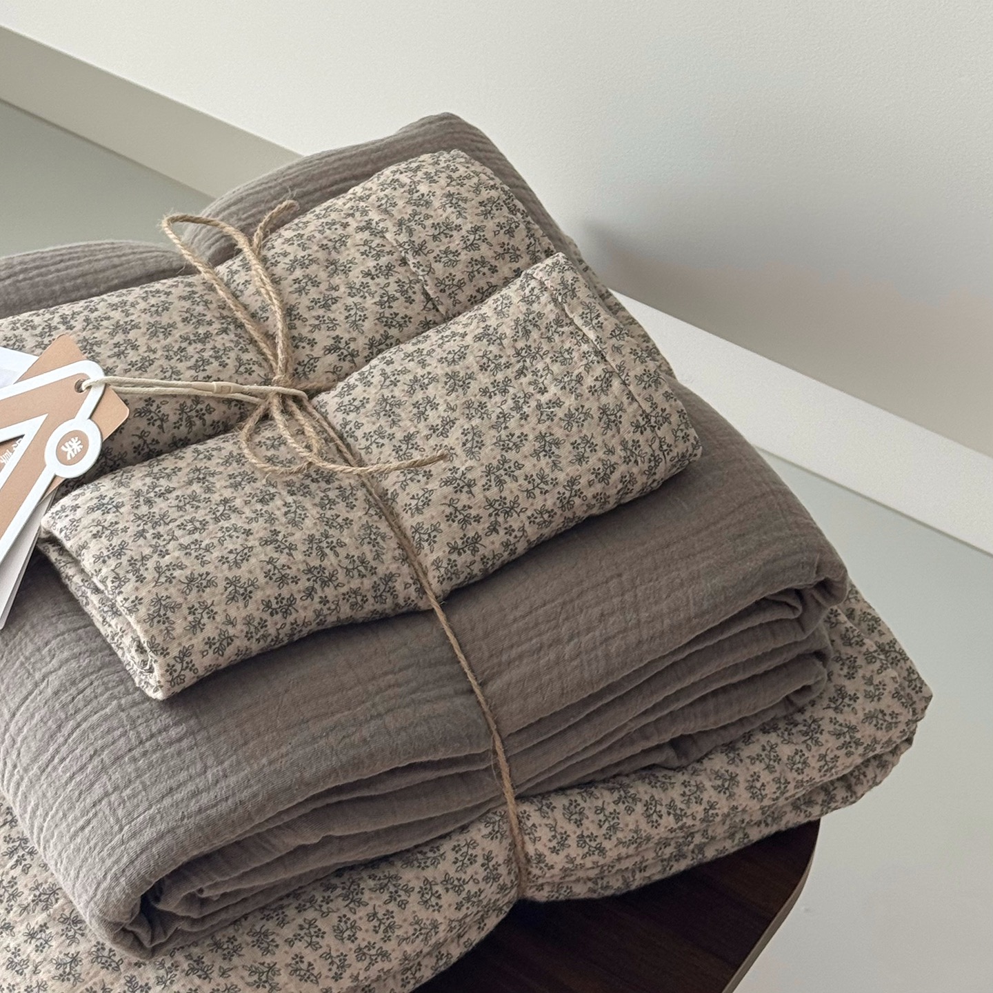 A类母婴级全棉皱皱纱四件套 北欧风ins纯棉被套1.5m1.8米床单款