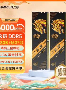 汉存6000C36DDR5内存条
