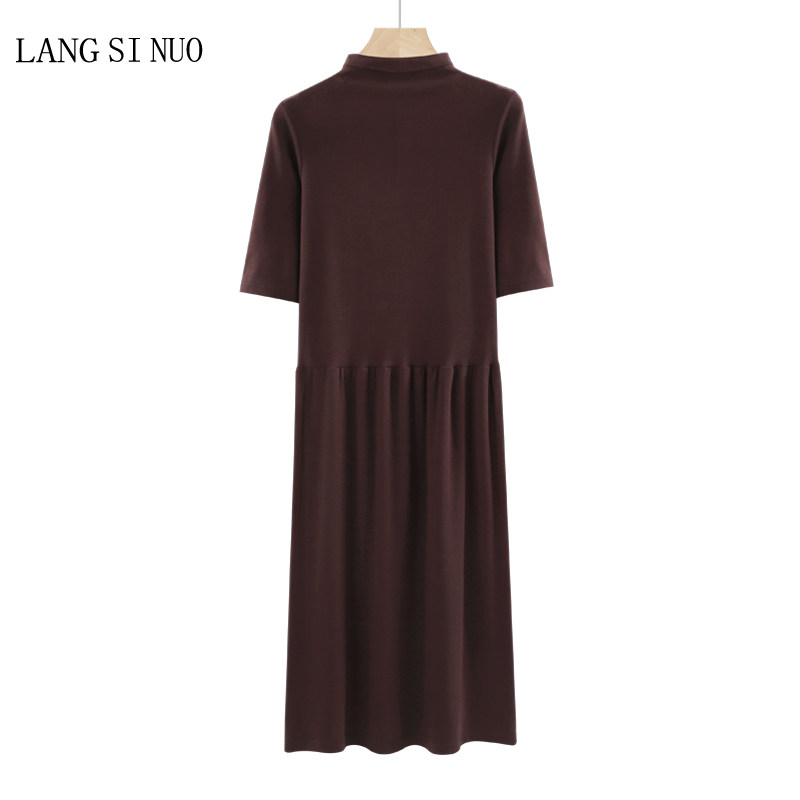 夏季韩版新款高领中袖打底纯棉