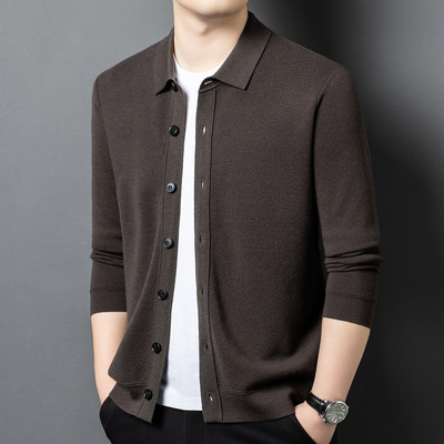 恒源祥精仿羊绒衫男士翻