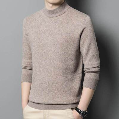 恒源祥羊绒衫男新年红色