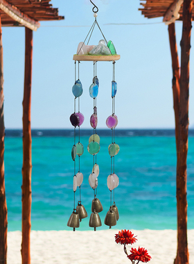 特色水晶碎石玛瑙风铃装饰挂件铃铛创意客厅阳台庭院阳光捕手挂饰