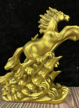 纯铜节节高升马 跃马立马风水宝马 家居装饰品办公室工艺礼品摆件