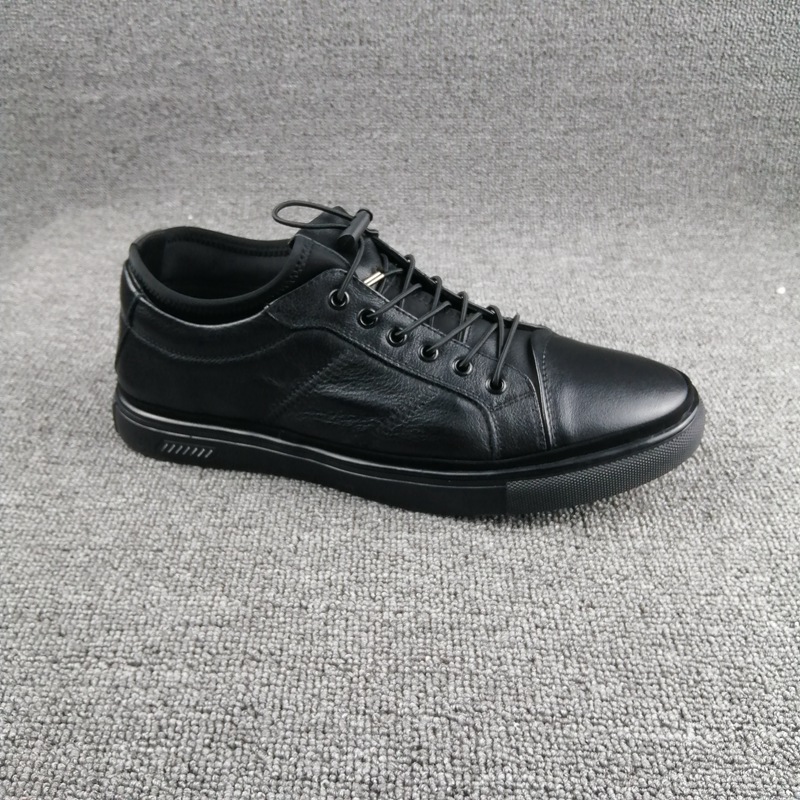 工厂休闲风套脚软牛皮耐磨男鞋