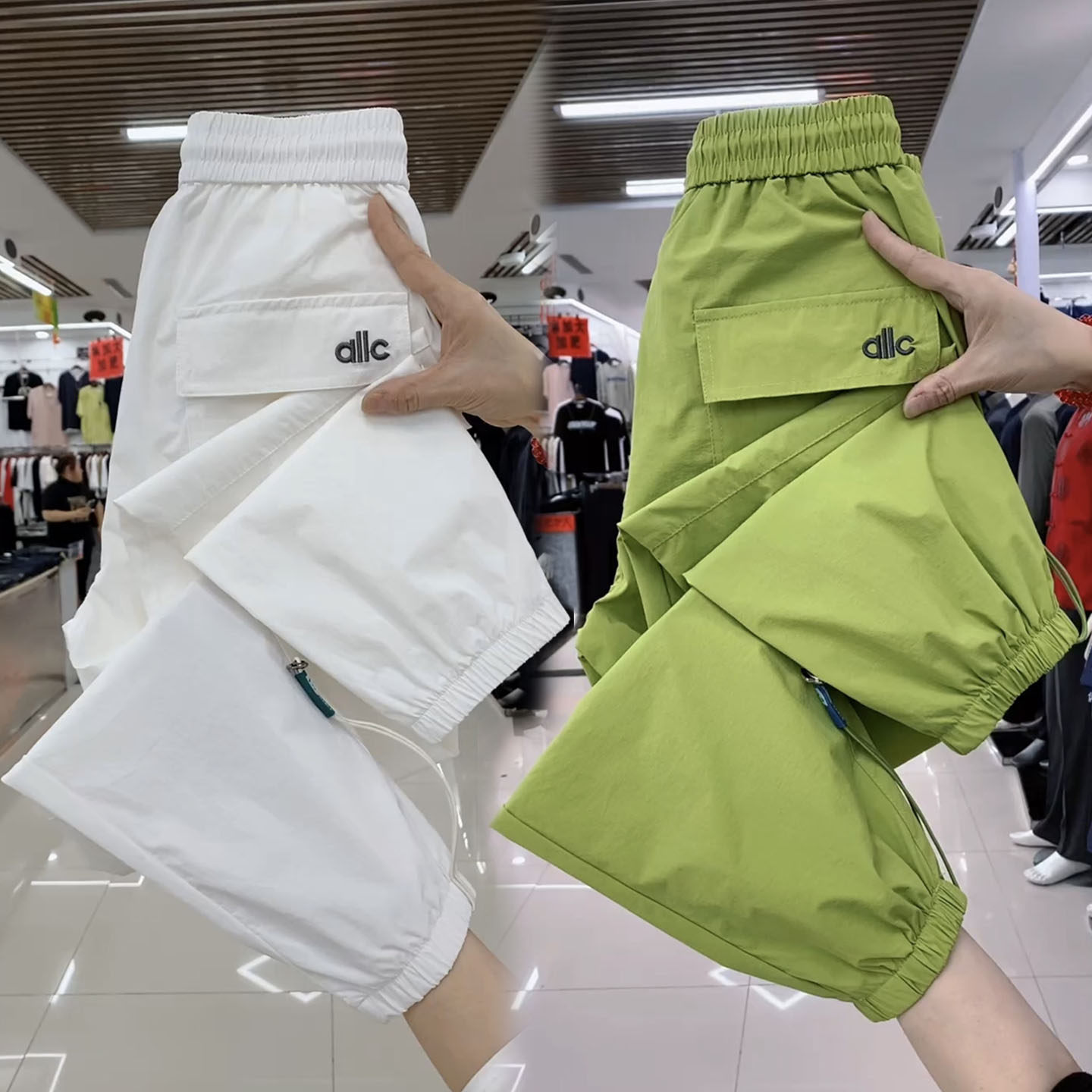 速干裤女士夏季薄款束脚运动裤宽松显瘦哈伦裤高腰百搭休闲九分裤