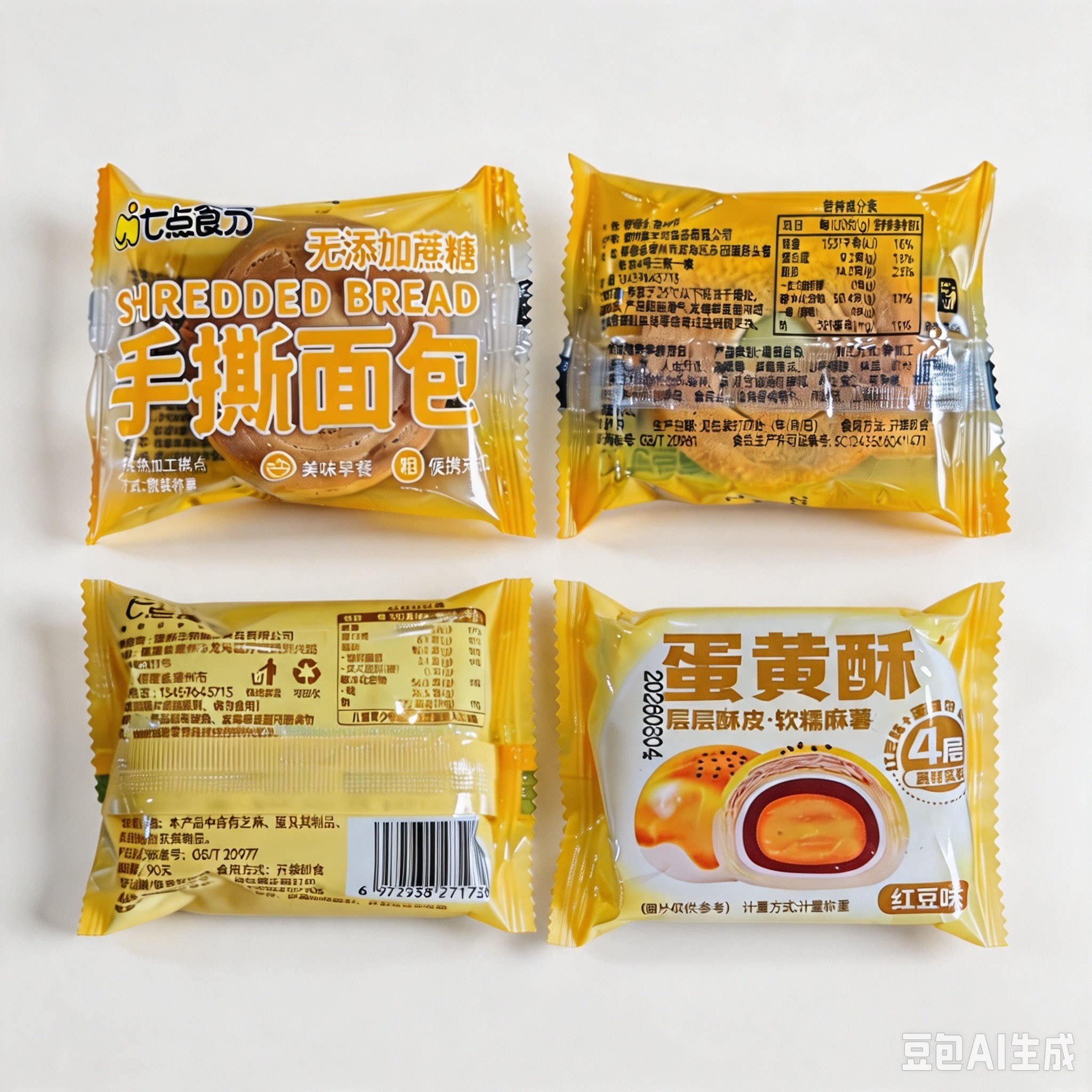 糕点组合手撕面包蛋黄酥零食