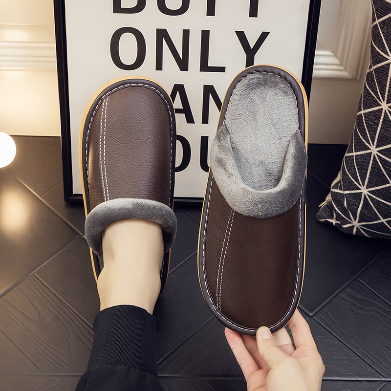 秋冬季居家拖鞋男女家用室内防滑厚底保暖毛绒拖鞋冬天1119h