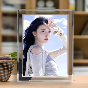 王楚然周边学生版水晶玻璃相框定制照片桌面摆件装饰送生日礼物