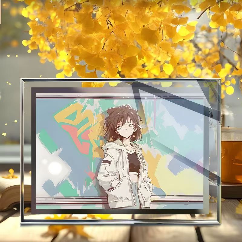 名侦探柯南灰原哀小哀周边水晶相框桌面小摆件创意生日礼物送朋友