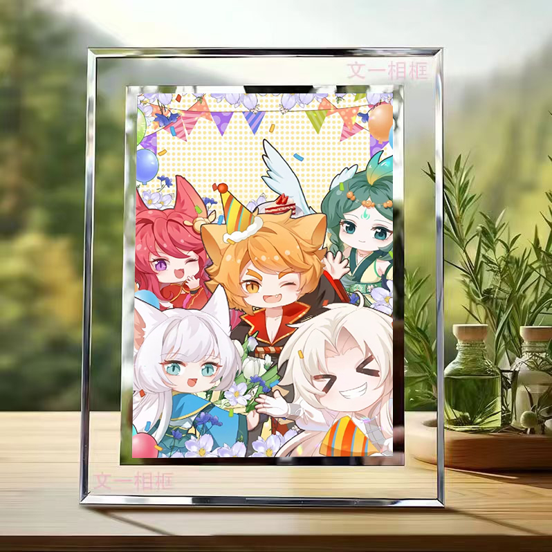 奇喵君动漫学生版水晶玻璃相框宿舍桌面小摆件送朋友闺蜜摆台礼物