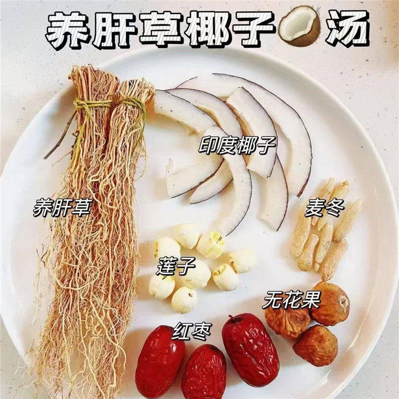 养肝草椰子开胃汤包大椰皇养肝草清润炖鸡汤料养肝清甜汤宝宝可喝