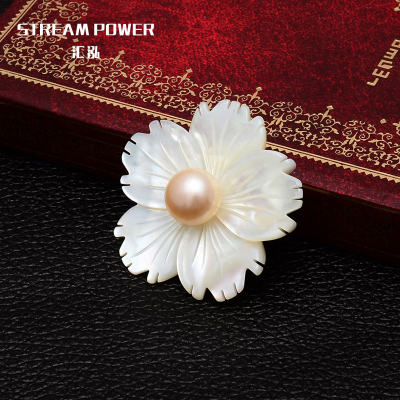 Broche femme en Nacre - Ref 1187138 Image 4