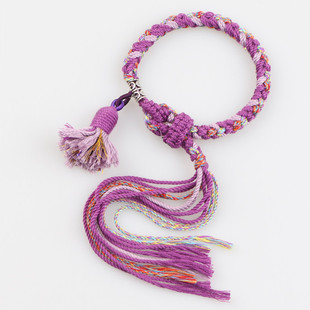 棉线花式 手把件绳玉石吊坠绳手工编织流苏穗唐卡文玩钥匙扣挂件