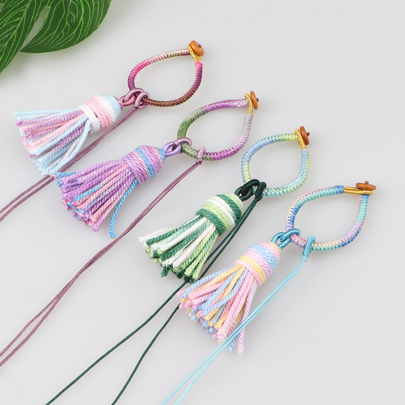 万用挂万能扣流苏穗子DIY配饰天然蜜蜡提溜吊坠钥匙扣包挂牛角包