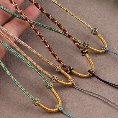 编织唐卡项链黄金挂件绳翡翠玉坠