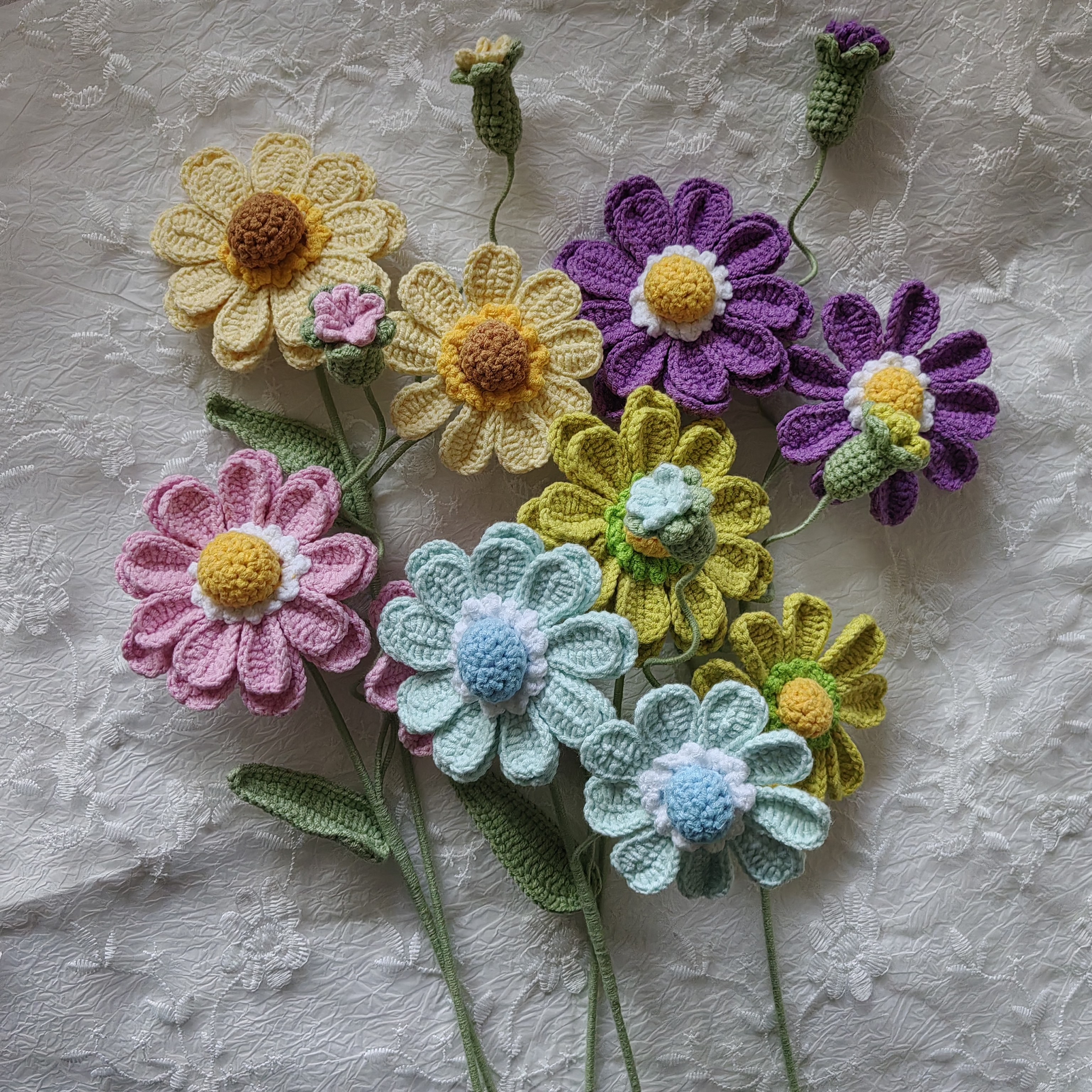 百日菊成品花束手工钩织百日菊花束,服饰配件/皮带/帽子/围巾,DIY编织材料包,淘宝优惠券,粉丝福利购,淘宝优惠卷