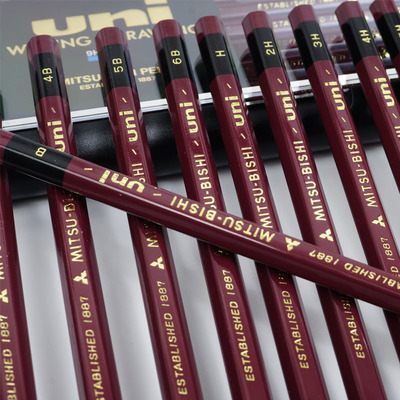 日本三菱檀香木石墨铅笔