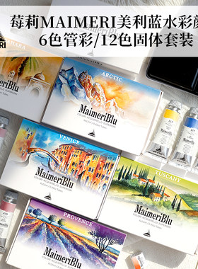 莓莉蓝艺术家水彩颜料套装