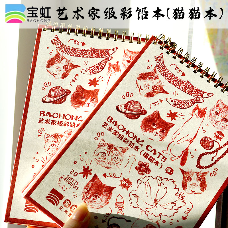 宝虹棉浆彩铅本200g细纹