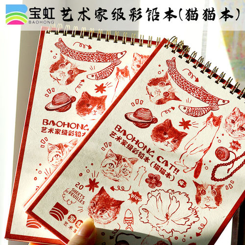 宝虹棉浆彩铅本200g细纹