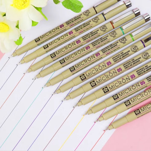 SAKURA樱花彩色棕色针管笔