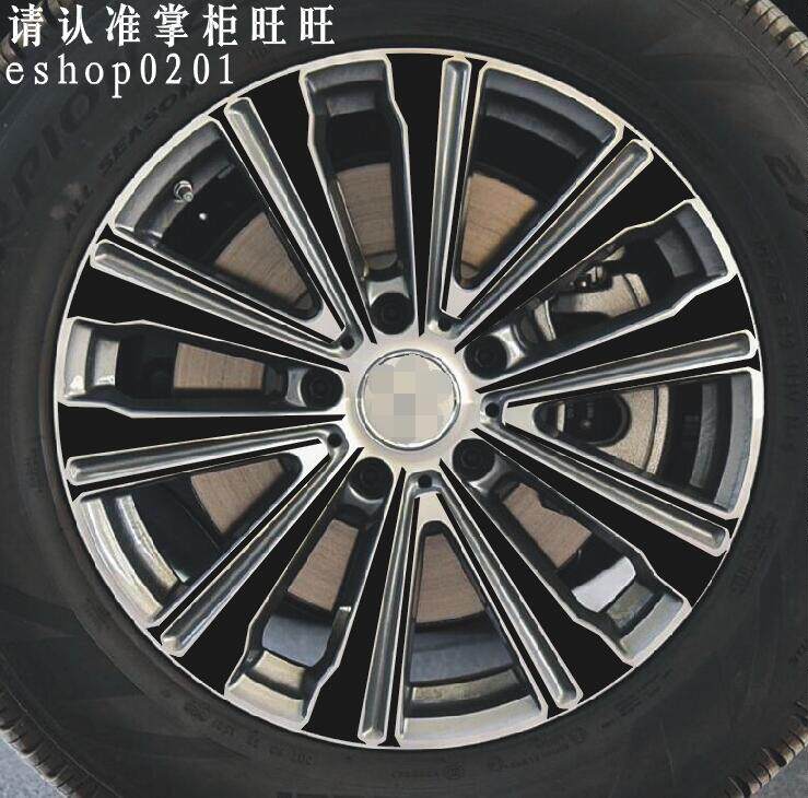 奔驰G500轮毂贴G350轮毂碳纤维贴纸大G改装轮毂车贴装饰防擦保护