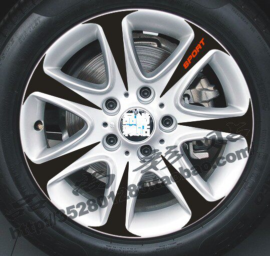 1系 116i 轮毂贴 116i 专用轮圈碳纤维贴纸 改装轮毂车贴 B款包邮