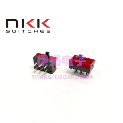 NKK日本原装进口滑动开关SS-22 6脚2档 直插/侧插 2.54脚距 迷你