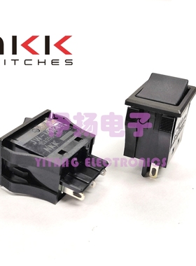日本NKK进口船型开关 JW-M12 3脚2档电源开关 10A 27X18 黑色