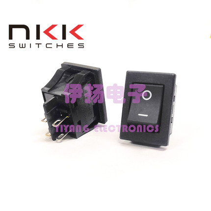 日本NKK进口防水船型开关 JW-MW21 4脚2档电源开关 10A 30X21