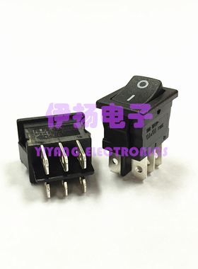 台湾进口船型开关 RLEIL 电源开关 6脚2档 RL3 KCD1-202款 21X15