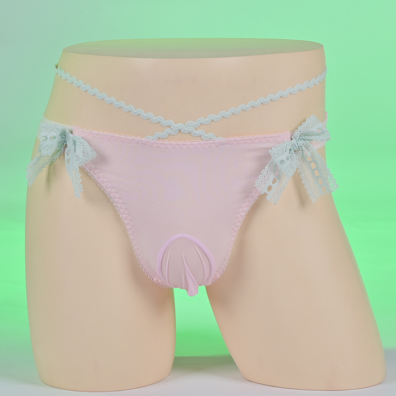 甜美欲望男士包蛋JJ套爽丝滑蕾丝透视蝴蝶结日系舒适有囊袋女性化,女士内衣/男士内衣/家居服,男三角内裤,淘宝优惠券,粉丝福利购,淘宝优惠卷