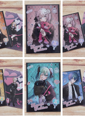 正版官谷初音未来镜音铃连巡音meikokaito可爱时尚地雷相卡明信片