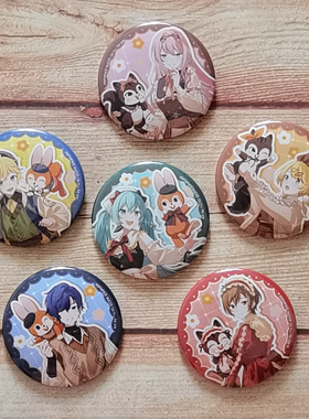 初音未来昭和兔子松鼠软糖联动吧唧镜音铃连巡音流歌meikokaito