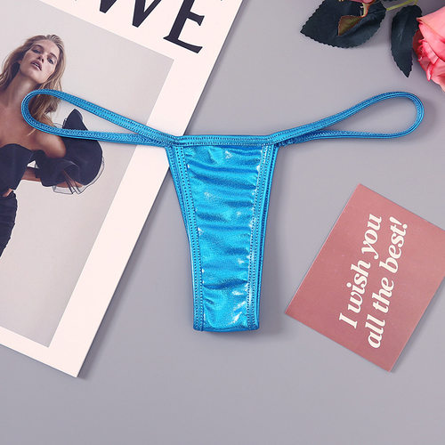 细带迷你丁字裤女低腰薄款冰丝