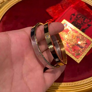 泰国特色佛牌首饰 龙婆瑞手镯  钛钢手链手环 金色玫瑰金银色镶钻