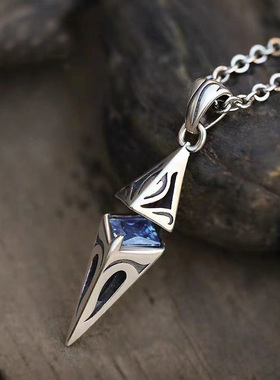 嘻哈通用海蓝星星芒项链