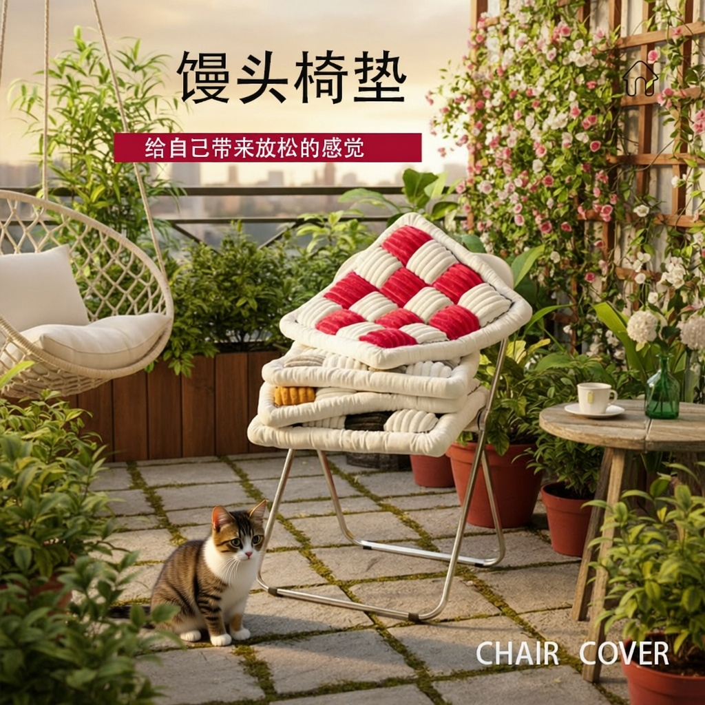 2025秋冬新款加厚毛绒椅子垫学生坐垫防滑方型坐垫办公椅久坐垫子
