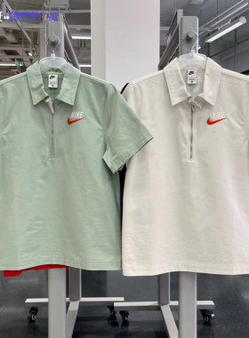Nike耐克男款半拉链翻领宽松polo运动休闲短袖T恤DM5284-030-017