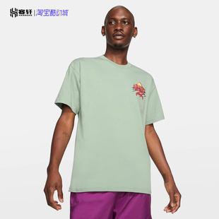 Nike/耐克男款纯棉复古圆领针织宽松运动休闲短袖T恤DD1377-006