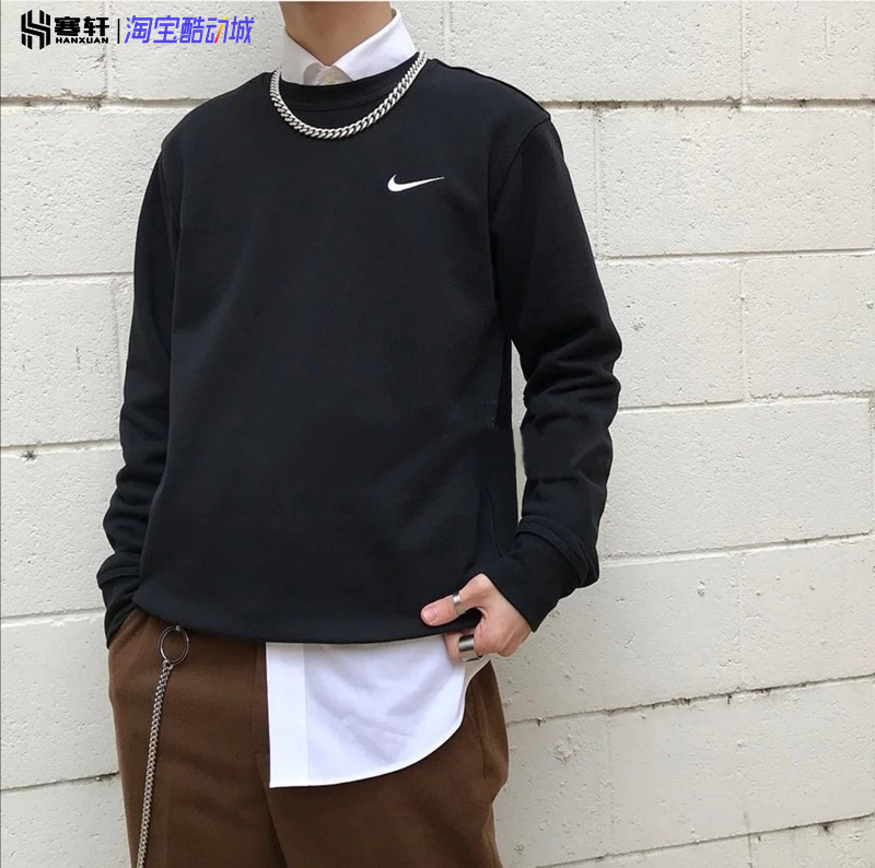 耐克加绒针织运动套头卫衣